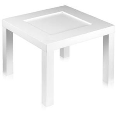 Square table "Arredi White", 50*50 cm, 1 pc., Decor, table lamps, lusters, clocks, 