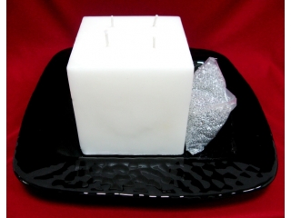 Держатель свеча со свечой и украшение "Frammenti", Black, 34*34 cm, 3 предмета