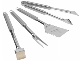 Set pentru barbeque din inox, 4 piese