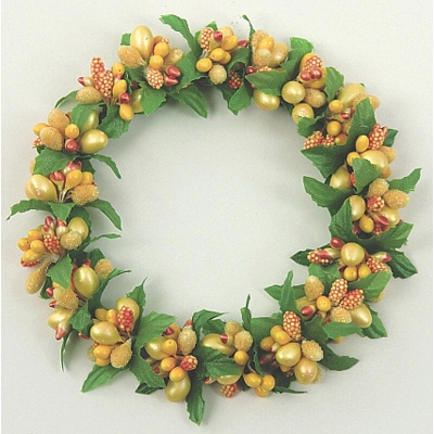 Coronita "Berry" (XL) D13cm Yellow, 1 buc, Wreaths, 