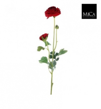 Floare artificiala"Ranunculus" L71 RED,1 buc, Flori si coronite artificiale , 