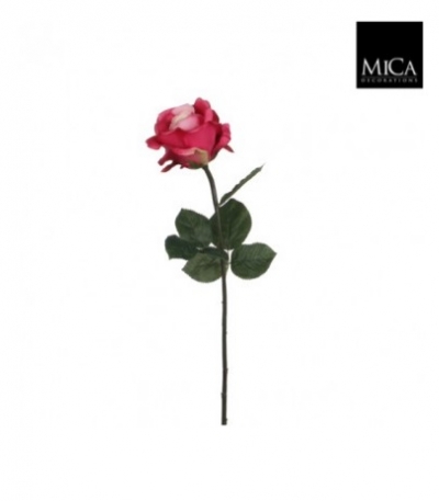 Floare artificiala"Rose Dallas" L66 D.pink, 1 buc, Flori si coronite artificiale , 