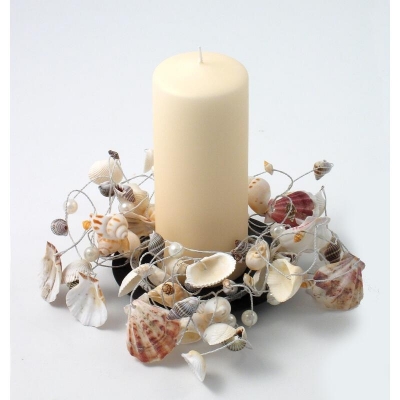 Coronita din scoici "Shell" (L) D8cm Natural, 1 buc, Wreaths, 