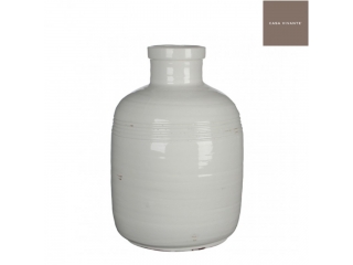 Vaza rotunda "Bottle Abbey" White, H45 D30, 1 buc