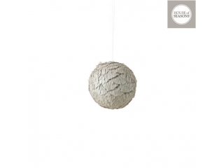 Glob "Ornament" d10cm, Grey, 1pcs