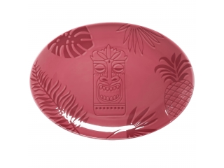”Aztek PINK” Platou oval, 36 cm, 1 buc