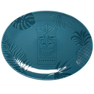 ”Aztek TURQUOISE” Platou oval, 32 cm, 1 buc, AZTEK, 