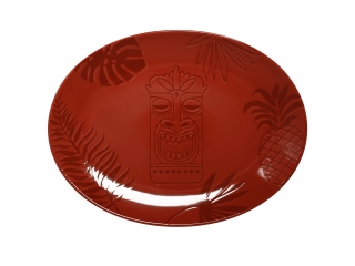 ”Aztek RED” Platou oval , 32 cm, 1 buc