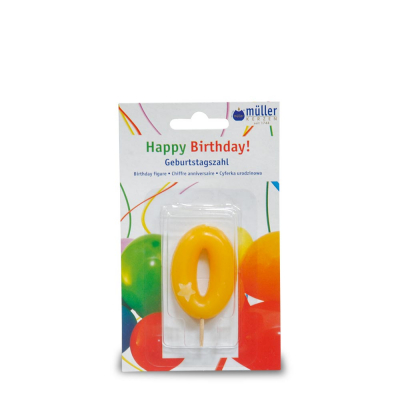 Candle " Birthday "  number 0 , 1 pcs, Holidays, 