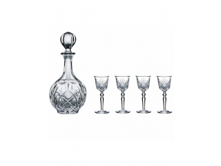 "Palais" Set carafa cu 4 pahare p/u liqueur, (0,75 l + 54 ml), 5 pcs