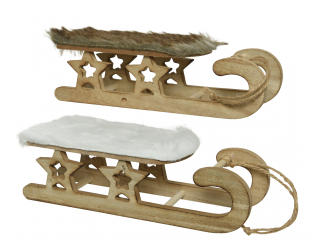 Figurina "Sleigh", White, Brown 29*10*9 cm, 1 pcs