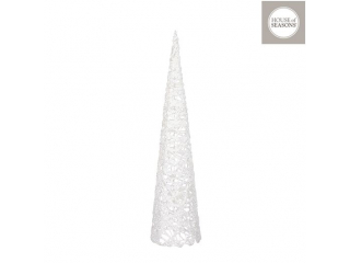 Ornament ''Cone'' White, d20cm, 1 buc