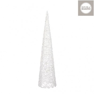 Ornament ''Cone'' White, d20cm, 1 buc, Decor Christmas, 