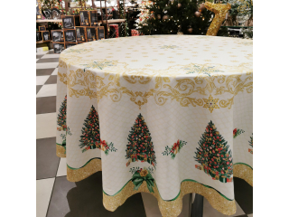 Fata de masa rotunda Christmas, d220cm,1 buc