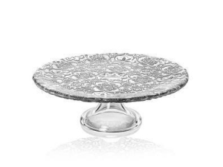 "Arabesque" Platou cu picior, Silver Leaf, 26 cm, 1 buc