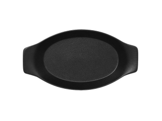 "Chefs fusion"Platou oval cu doua minere t/rezistent 20cm.Black 1buc.