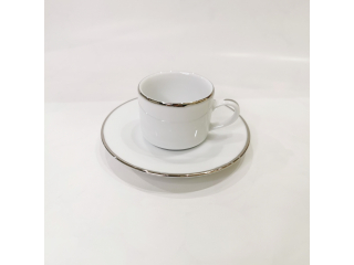 "Silver Line" Cana cafea cu farfurioara c-6,2 cm s-12,5 cm, 100 ml,  1 set.