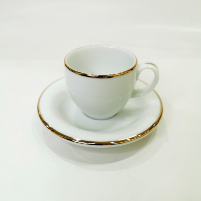 ”Opus Gold" Cana p/u cafea cu farfurioara, c-6,2cm s-11,6 cm, 1 set, Seturi de căni cu farfurii , căni, 