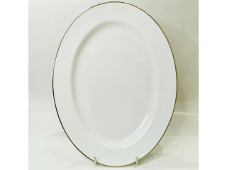 "Simplicity Thick Edge Gold" Platou oval 35*26 cm, 1 buc.