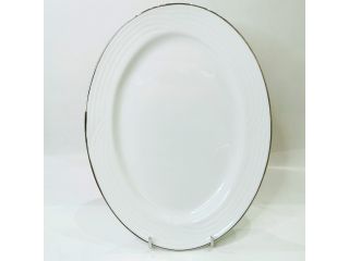 "Simplicity Thick Edge Platinum" Platou oval 35*26 cm, 1 buc.