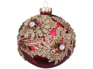 Ornament ''Ball'' Red, d10cm, 1 buc