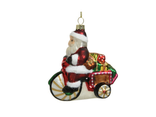 Ornament  Santa ,red , h11cm, 1pcs