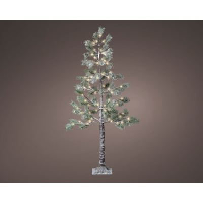 Brad inzapezit Snowy pine, warm white, micro LED- 72L,h150 cm, 1 pcs, Brazi artificiali , 