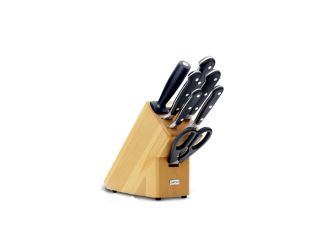 "CLASSIC"  Set cutite cu suport de lemn, 7 piese.