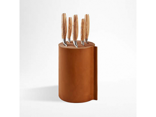 "AMICI"  Set cutite cu suport de lemn, 6 piese.