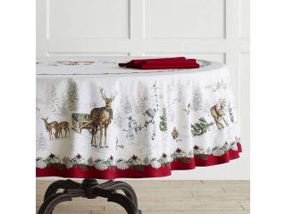 Fata de masa rotunda ,,Winter Deer” red. 1 buc.