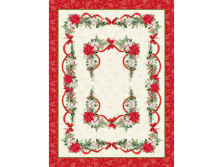Fata de masa " X-mas flower " red/green, 144x234, 1 buc