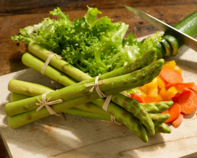 ED/Set legume artificiale "Asparago" Green H22, 3 buc, Artificial fruits, 