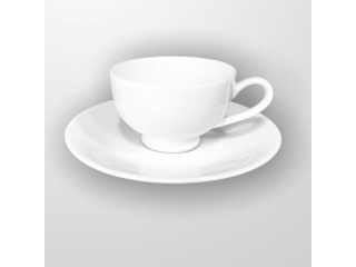 "White" Cana p/u cafea cu farfurioara, 90ml,  2pcs