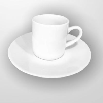 "White" Cana p/u cafea cu farfurioara, 80ml, 2pcs, Promo , 
