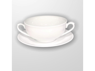 "White"  Bol p/u supa cu farfurioara, 2 pcs
