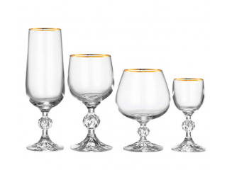  "Claudia" Set pocale gold, 24 pcs