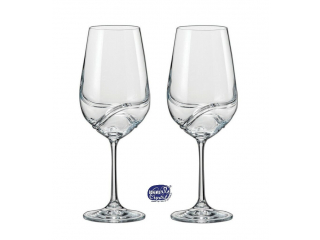 "Turbulence" Set pocale vin alb 350 ml, 2 pcs