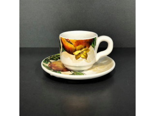 "Melograno" Set cana cafea cu farf. , 2 piese