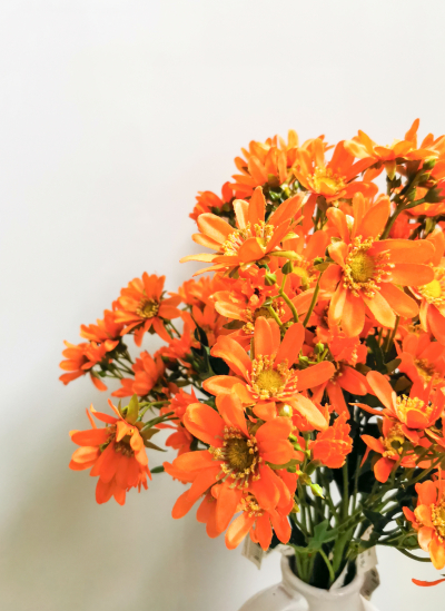 ED/ Floare artificiala "Crisantemina" h75 cm,orange, 1 buc., Artificial flowers, 