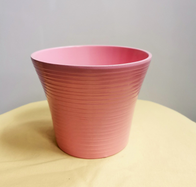 Vaza  "Righe" Pink H12 D15 , 1 buc, Vessels, pots, baskets, 