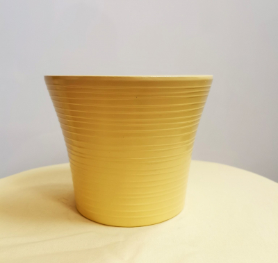 Vaza  "Righe" Yellow H12 D15 , 1 buc, Vase, ghiveciuri, coşuri , 