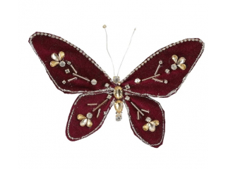 Clama "Butterfly",red, l16w20h cm, 1 pcs.