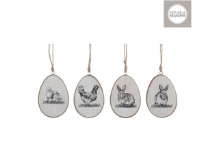 Decor de agatat "Egg" 4ASS, L7xW10cm, 1 buc