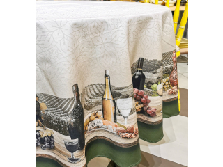Fata de masa rotunda "WINE" D- 220 cm, 1 buc