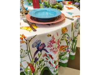 Fata de masa "SPRING Butterfly" d220 cm, 1 buc