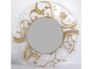 Oglindă "IL Giardino" Natural-Gold, Ø 45 cm, 1 buc.