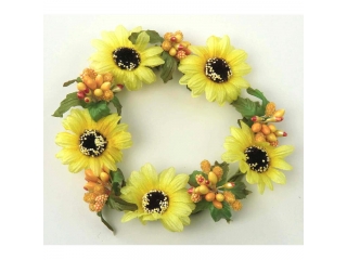 Coronita "Daisy" (L) D11cm, Yellow, 1 buc