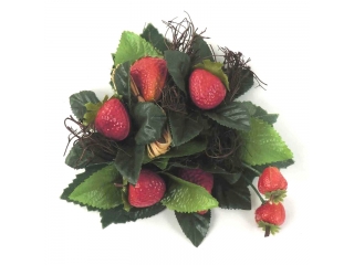 Coronita "Streawberry" (S) D14cm red/green, 1 buc