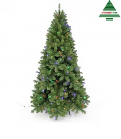Brad cu 248 LED TUSCAN H215D135 GREEN comutabil, 1 buc, Brazi artificiali, 