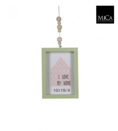 Rama foto"Ivor" L11,5xB2,5xH36cm. mint green 1buc., Decor, 